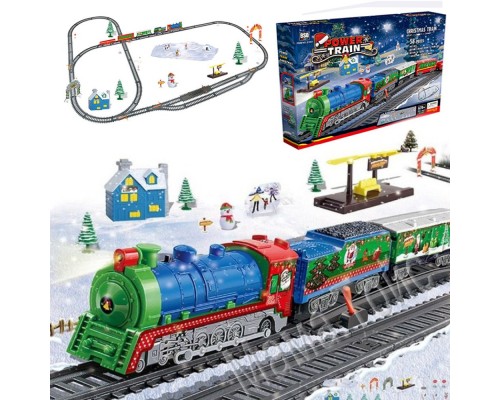 Детская железная дорога Новогодний Рождественский Экспресс 670 см, Снеговик. Звук, Свет (21811)