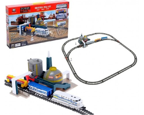 Детская железная дорога поезд Локомотив, Нефтяная заправочная станция. Звук, свет (21815)