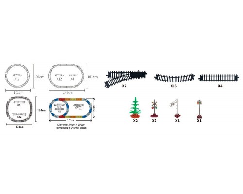Дитяча залізниця Класичний поїзд зі світлом та звуком (1601 С)