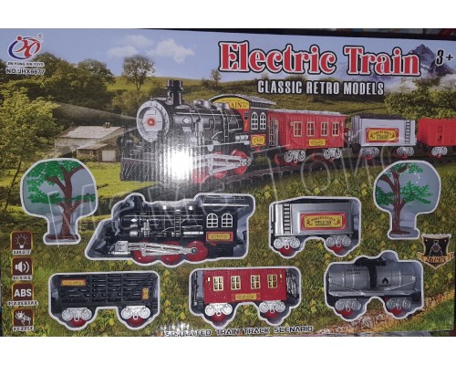 Дитяча залізниця Ретро паровоз зі звуком та світлом (6677)