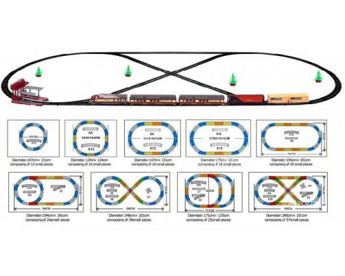 Дитяча залізниця поїзд Локомотив зі світлом та звуком (1601 В-1)