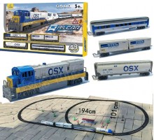 Дитяча залізниця поїзд Локомотив зі світлом та звуком 680 см (1612)