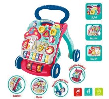 Детская Каталка ходунки HB 0014 Игровой центр Бизиборд. Пианино, шестеренки, Звук, свет