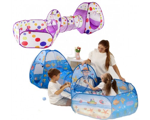 Детская Палатка с Туннелем манеж сухой бассейн 3 в 1 (058-061-064)