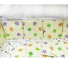 Защита в детскую кроватку подушки 12 штук на 4 стороны хлопок 100%