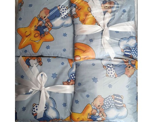 Защита в детскую кроватку подушки 12 штук на 4 стороны хлопок 100%