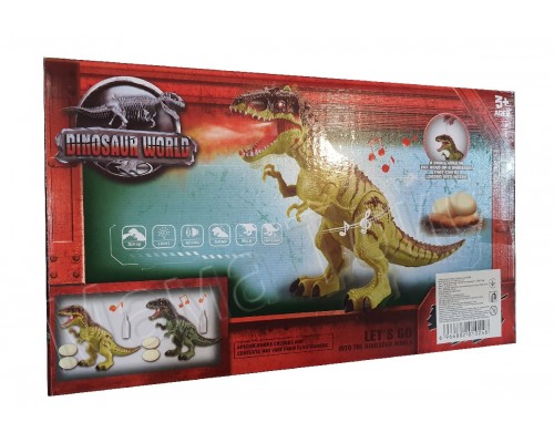 Динозавр на батарейках. Ходить, гарчить, пускає пару, несе яйця (031)