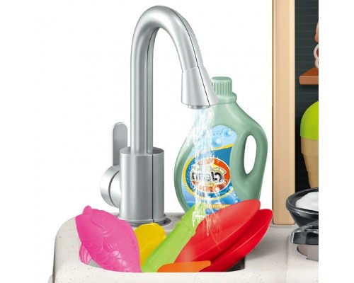 Игрушечная Кухня с водой и паром 75 см Звук, свет, посуда (922-184)