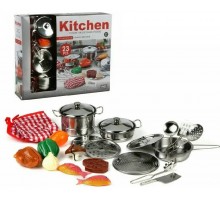 Іграшковий кухонний посуд з продуктами метал 3456