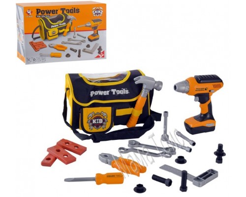 Набір інструментів для хлопчика, дриль, у сумці (013)