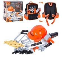 Набор инструментов для мальчика в рюкзаке Болгарка, Шлем, 26 предметов (778-39)