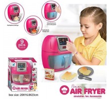 Игрушечная фритюрница с посудой и продуктами, 9 предметов (1016)