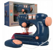 Игрушечная швейная машинка с педалью, музыкой и светом Синяя (178-1)