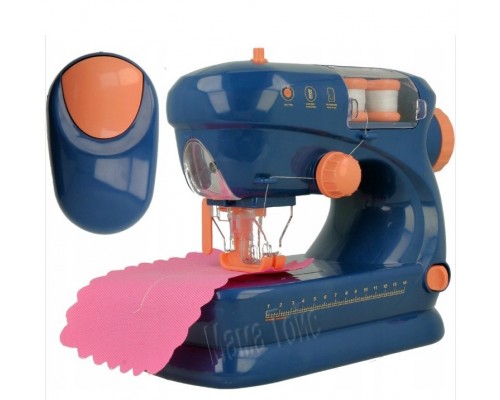Игрушечная швейная машинка с педалью, музыкой и светом Синяя (178-1)