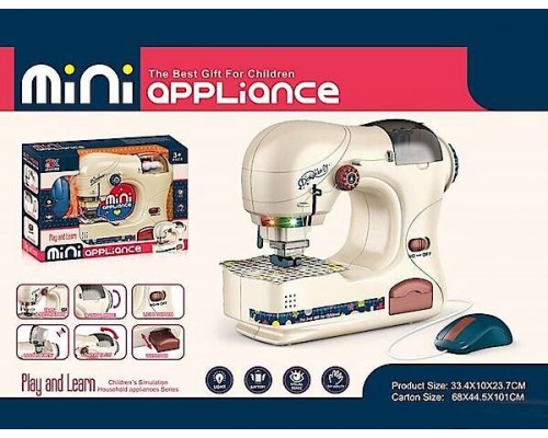 Игрушечная швейная машинка с педалью и светом (6708)