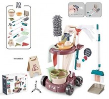 Іграшковий набір для прибирання з візком 20 предметів Home little helper (667-57)