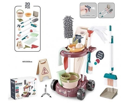 Іграшковий набір для прибирання з візком 20 предметів Home little helper (667-57)