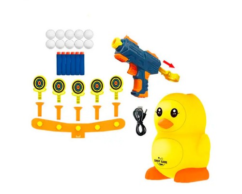 Воздушный Тир с шариками, мишенями 2 в 1, бластер с мягкими патронами