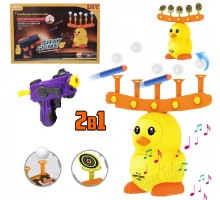 Воздушный Тир с шариками, мишенями 2 в 1, бластер с мягкими патронами