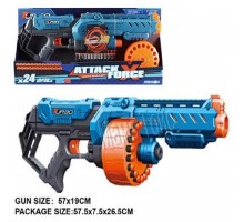 Автомат Бластер 53 см. с мягкими патронами на присосках 24 шт. (332)