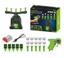 Воздушный Тир с шариками мишенями, Бластер Пистолет с мягкими патронами (3360)