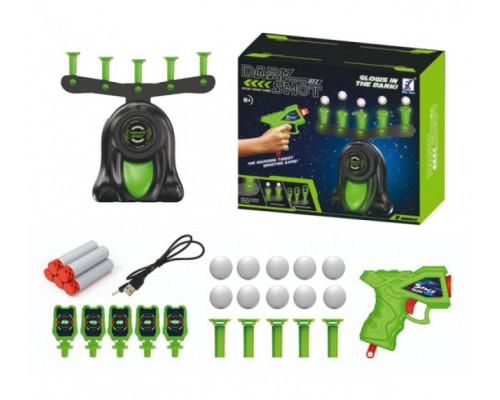 Воздушный Тир с шариками мишенями, Бластер Пистолет с мягкими патронами (3360)