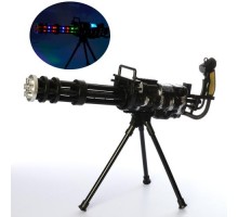 Игрушечный автомат пулемет с подставкой. Звук, свет, вибрация 55 см (595-17)