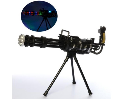 Игрушечный автомат пулемет с подставкой. Звук, свет, вибрация 55 см (595-17)