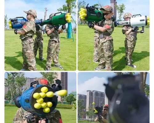 Игрушечный миномет на аккумуляторе с мягкими ракетами 12 шт. и звуком (877)