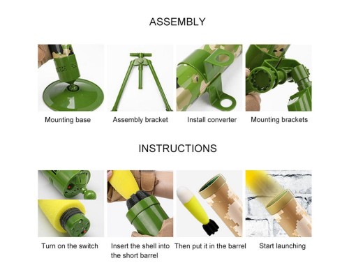 Игрушечный миномет, стреляет мягкими снарядами (64)