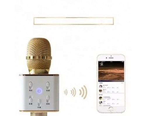 Беспроводной Микрофон Q7 аккумулятор, 25 см, USB, Bluetooth