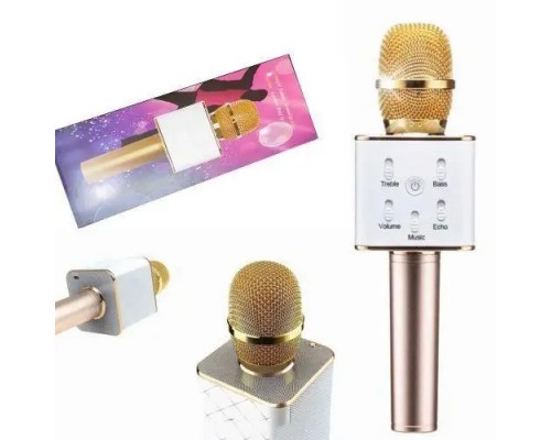 Беспроводной Микрофон Q7 аккумулятор, 25 см, USB, Bluetooth