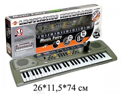 Дитячий Синтезатор MQ-806 USB піаніно, мікрофон 54 клавіші Розмір 74 см