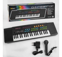Дитячий синтезатор ТК 3738 Піаніно з мікрофоном, 37 клавіш, від мережі і батарейок