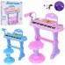 Дитяче Піаніно Синтезатор зі стільчиком та мікрофоном, від мережі (6001-6002)