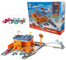 Гараж Паркінг Автосервіс гоночних автомобілів із запуском, 4 машинки (1022)