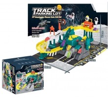 Трек Гараж Космічний Динозавр із запуском, Звук, автоматичний підйомник (388)