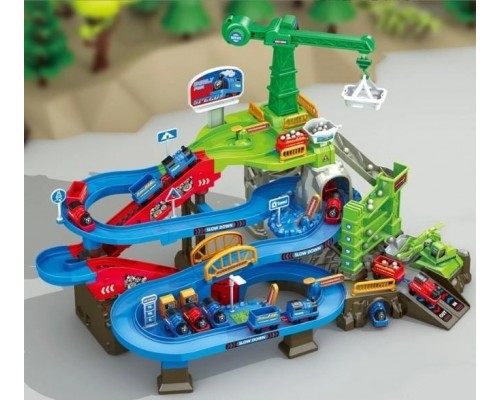 Трек Поїзд Паровозик Томас, на батарейках, Звук, електро витяг (911)