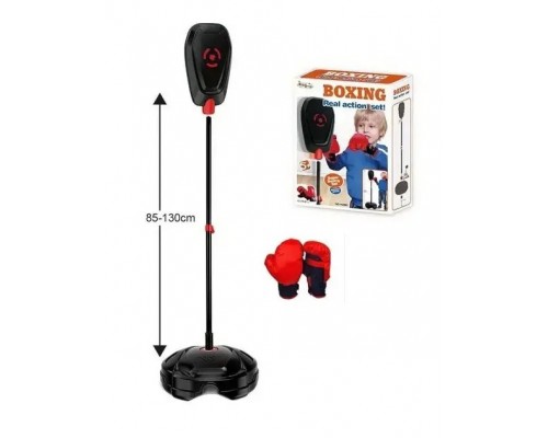 Детский Боксерский набор Подушка на стойке с перчатками, высота 85-130 см (1246)