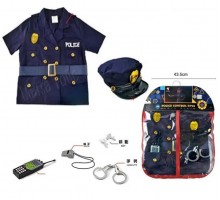 Дитячий ігровий набір Костюм Поліцейського куртка, кашкет, наручники, рація, свисток (022)