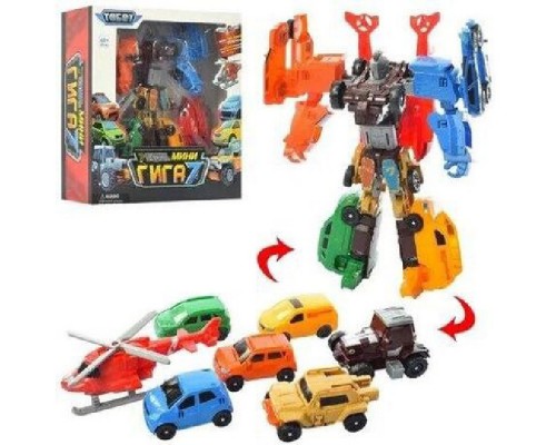 Робот-трансформер Тобот Гига 7 машинок (528)