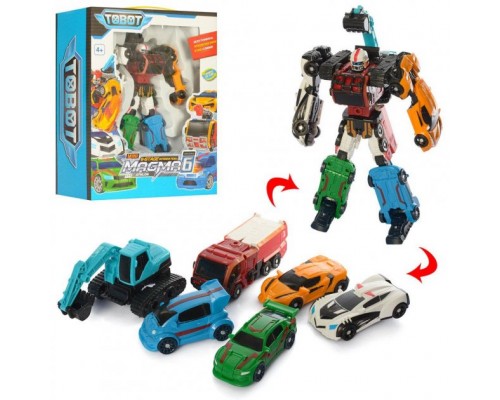 Робот-трансформер Тобот Магма 6 машинок (535)