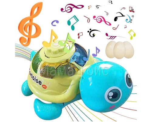 Музыкальная игрушка для малышей Черепаха, несет яйца (0622)