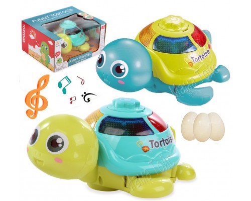 Музыкальная игрушка для малышей Черепаха, несет яйца (0622)