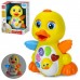 Музыкальная игрушка для малышей Уточка танцовщица Звук, свет, ездит (808)