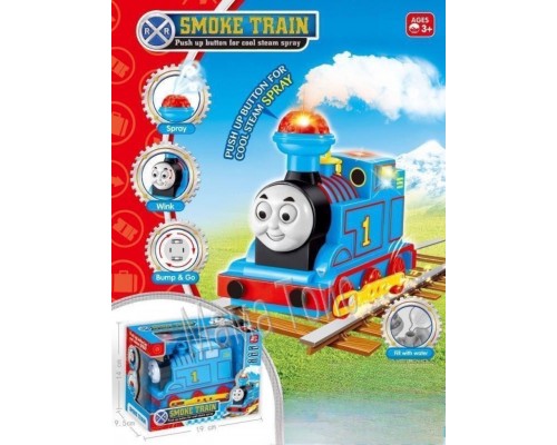 Игрушечный Паровозик Томас, Музыка, свет, пускает дым (89027)