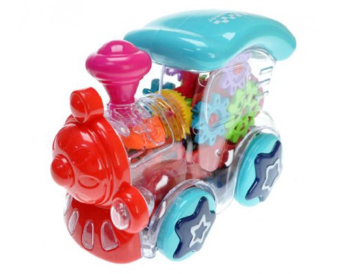 Музыкальный Паровозик с шестеренками и светом Train 0715