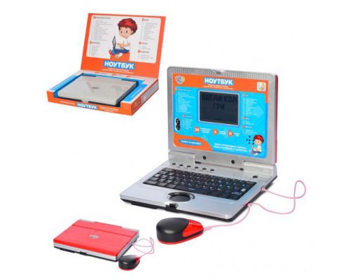 Детский игрушечный ноутбук три языка, 2 цвета (7073)