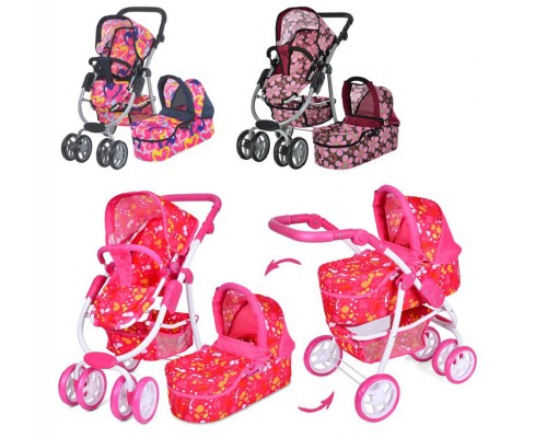 Коляска для ляльок 9662М Melogo метал, 2 зйомні люльки