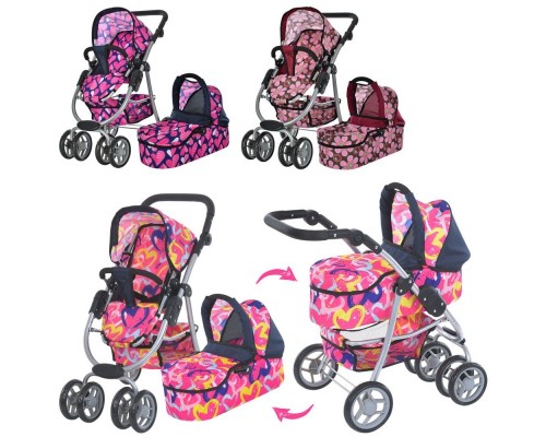 Коляска для ляльок 9662М Melogo метал, 2 зйомні люльки